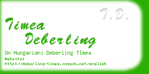 timea deberling business card